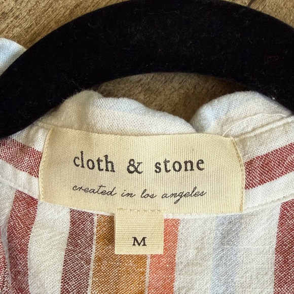 Cloth & Stone Multicolor Striped Sleeveless Tie Blouse - Picture 10 of 11